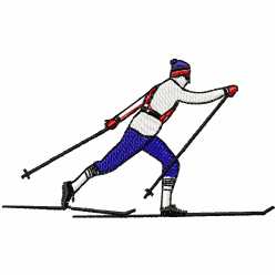 Ski Embroidery Design 5 Ski Embroidery Design 5